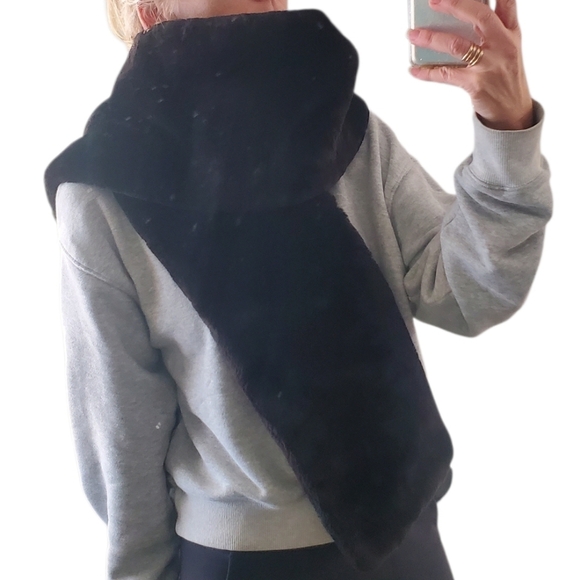 Sheared Beaver Fur Cape Shawl Scarf Wrap Collar - Picture 5 of 15